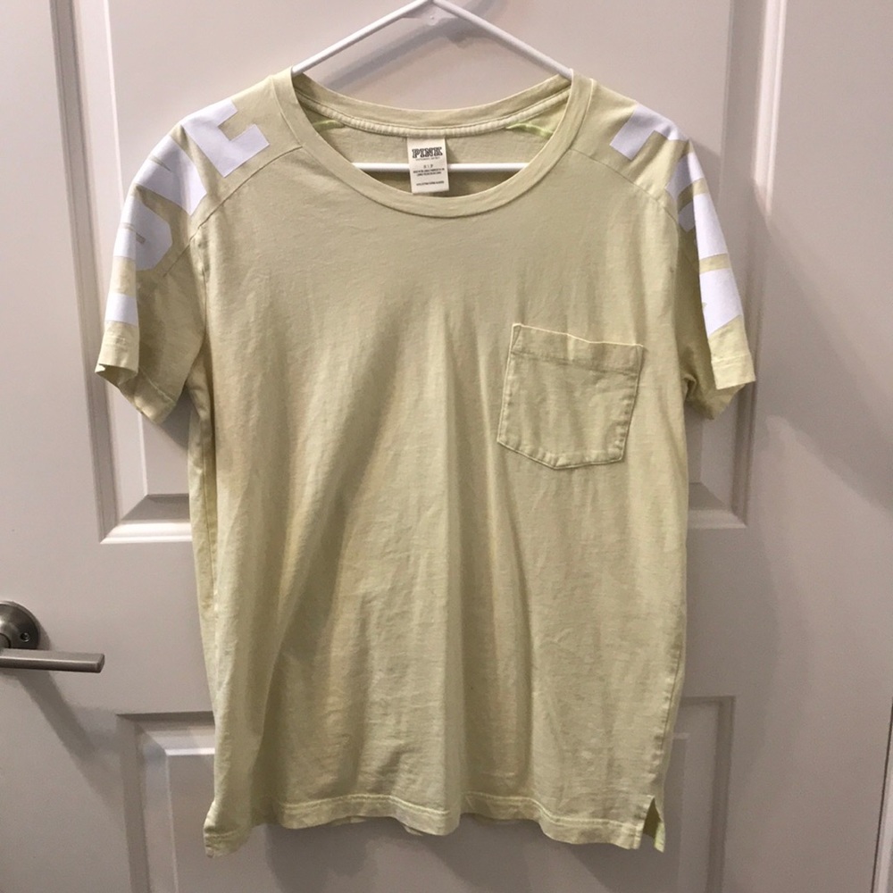 PINK Yellow Pocket Tee